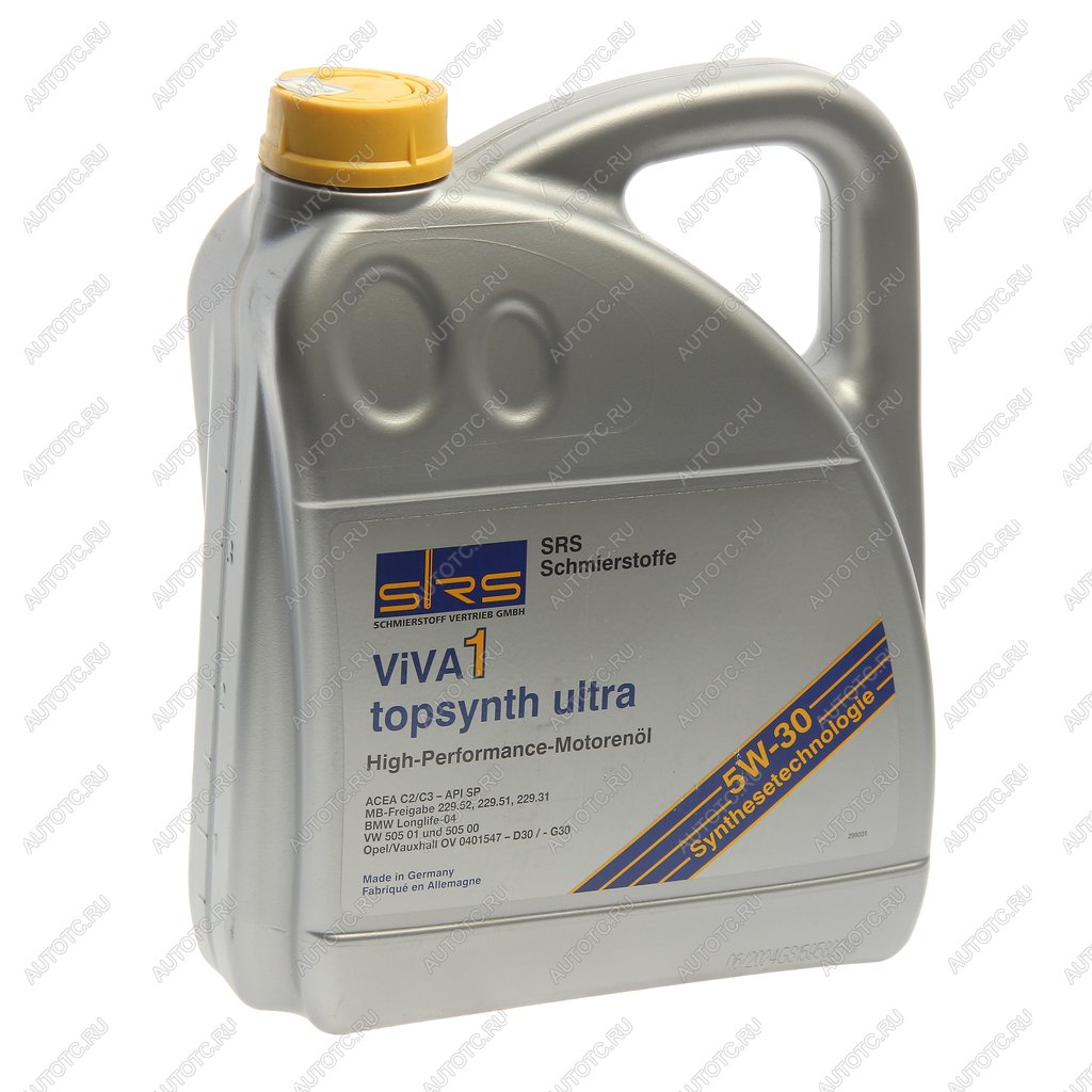 5 899 р. Масло моторное VIVA 1 topsynth Ultra 5W30 синт.4л SRS SRS 38876  с доставкой в г. Майкоп