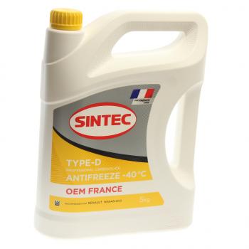 1 399 р. Антифриз желтый -40C 5кг OEM France Type-D SINTEC SINTEC 6145014  с доставкой в г. Майкоп. Увеличить фотографию 1