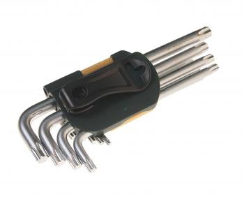 979 р. Набор ключей TORX T10-Т50 Г-образных удлиненных 9 предметов с держателем ROCKFORCE ROCKFORCE rf-5098l  с доставкой в г. Майкоп. Увеличить фотографию 2