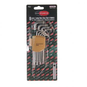979 р. Набор ключей TORX T10-Т50 Г-образных удлиненных 9 предметов с держателем ROCKFORCE ROCKFORCE rf-5098l  с доставкой в г. Майкоп. Увеличить фотографию 3
