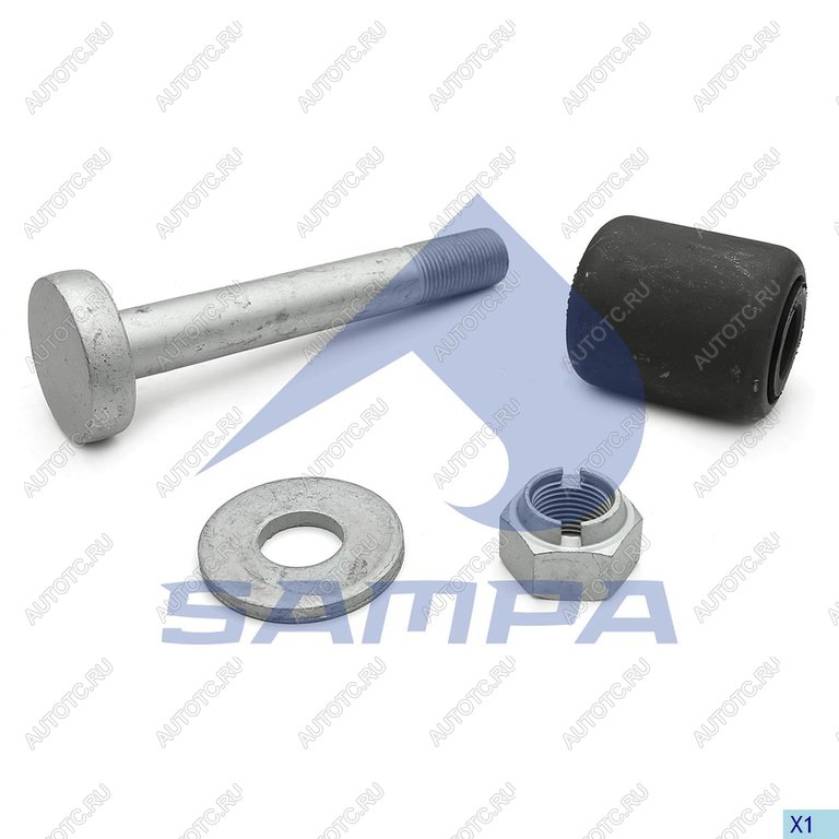 2 299 р. Ремкомплект BPW пальца рессоры (болт,гайка,шайба,втулка) SAMPA SAMPA 070.734  с доставкой в г. Майкоп