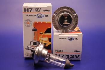 299 р. Лампа галогенная H7 12V 6055W Px26d ФОРМУЛА СВЕТА 4603768602477  с доставкой в г. Майкоп. Увеличить фотографию 12