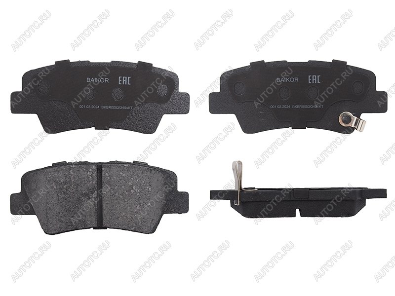 729 р. Колодки тормозные зад HYUNDAI SOLARIS 10-17KIA RIO 10-17KIA SOULGEELY ATLAS 16- BAIKOR BKBR0053  с доставкой в г. Майкоп