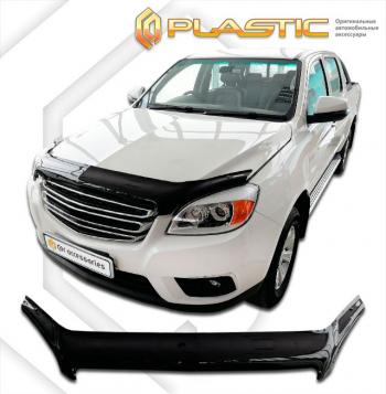 2 199 р. Дефлектор капота CA-Plastiс Sollers ST6 пикап (2023-2025) (серия Classic черный)  с доставкой в г. Майкоп. Увеличить фотографию 2