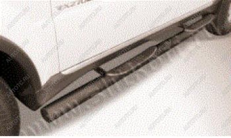 13 649 р. Защита порогов d76 с проступью Slitkoff  Geely Tugella  FY11,HPBA4 (2019-2023) дорестайлинг (Сталь с полимерным покрытием в цвет черный)  с доставкой в г. Майкоп