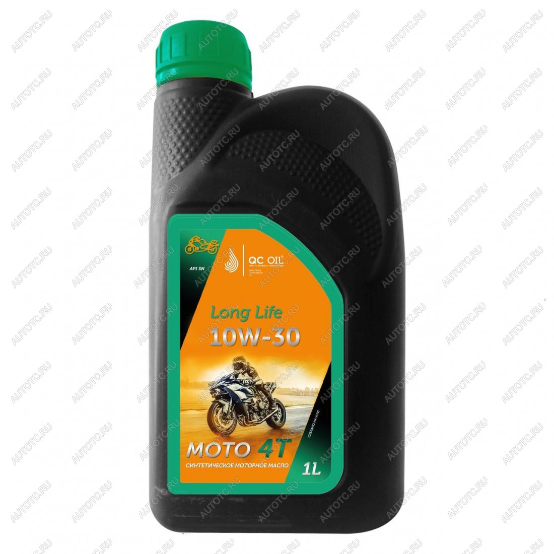 3 099 р. Моторное масло 10W-30 МОТО 4Т QC OIL Long Life синтетическое плакирующее, канистра 1л QC OIL qcllm10w30s1  с доставкой в г. Майкоп