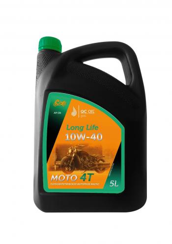 9 399 р. Моторное масло 10W-40 МОТО 4Т QC OIL Long Life полусинтетическое плакирующее, канистра 5л QC OIL qcllm10w40p5  с доставкой в г. Майкоп. Увеличить фотографию 1
