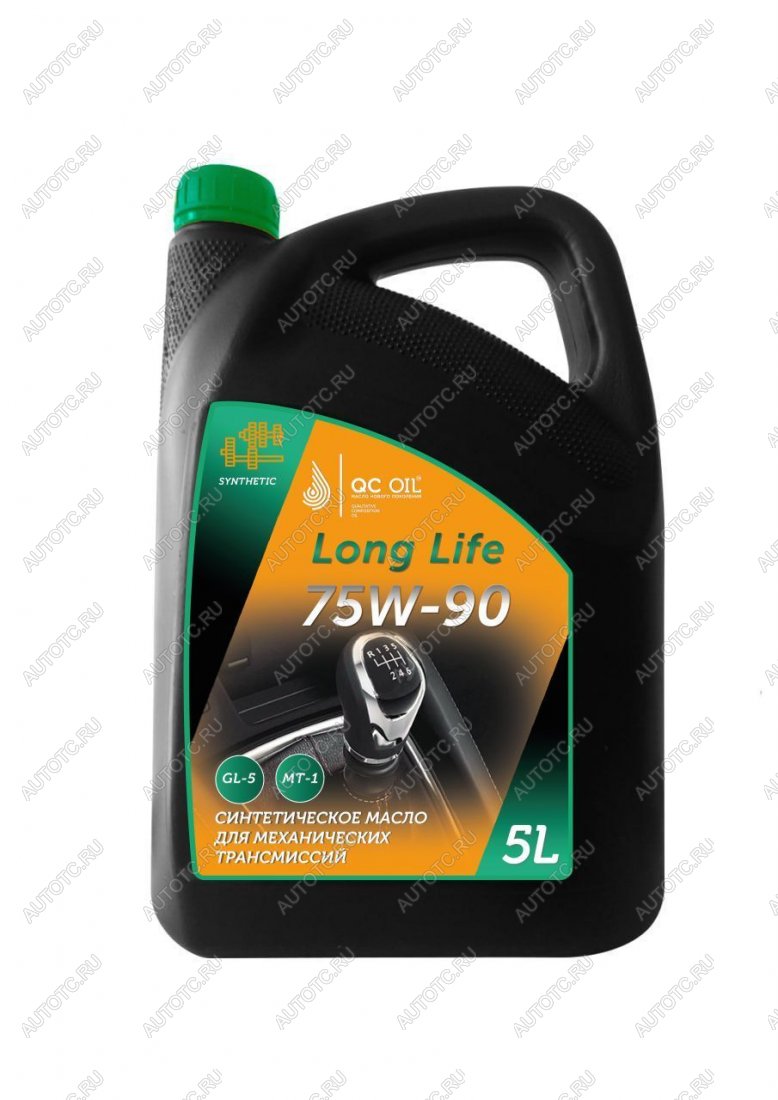 10 449 р. Трансмиссионное масло 75W-90 GL-5 QC OIL Long Life синтетическое плакирующее, канистра 5л QC OIL qcllgl575w90s5  с доставкой в г. Майкоп