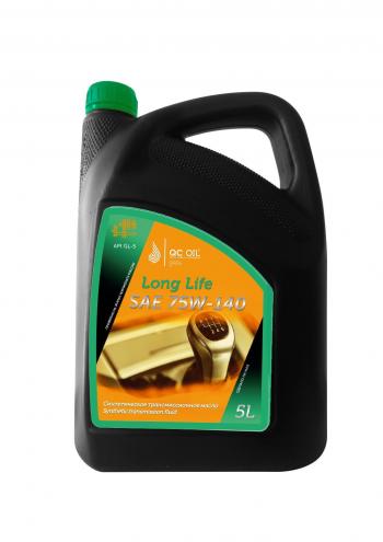 12 799 р. Трансмиссионное масло 75W-140 GL-5 QC OIL Long Life синтетическое плакирующее, канистра 5л QC OIL qcllgl575w140s5  с доставкой в г. Майкоп. Увеличить фотографию 1