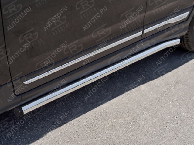18 799 р. Пороги труба SLITKOFF  Chery Tiggo 5  (T21) (2014-2017) дорестайлинг (d57 мм)  с доставкой в г. Майкоп