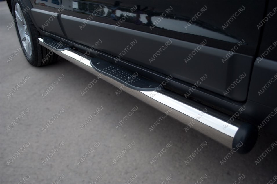 22 549 р. Пороги труба с накладками SLITKOFF  Chevrolet Captiva (2011-2013) 1-ый рестайлинг (d76 мм)  с доставкой в г. Майкоп