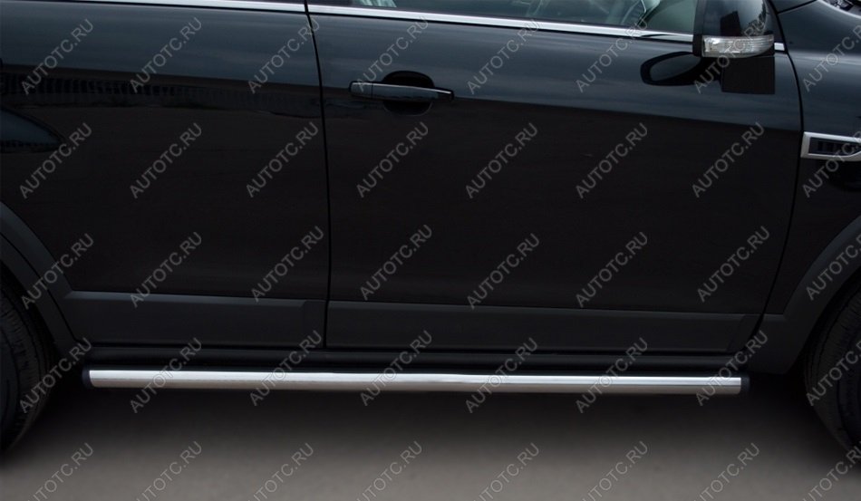 18 799 р. Пороги труба SLITKOFF  Chevrolet Captiva (2011-2013) 1-ый рестайлинг (d57 мм)  с доставкой в г. Майкоп