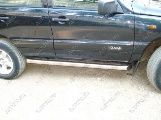 19 999 р. Пороги труба SLITKOFF  Chevrolet Niva  2123 (2002-2008) дорестайлинг (d57 мм)  с доставкой в г. Майкоп