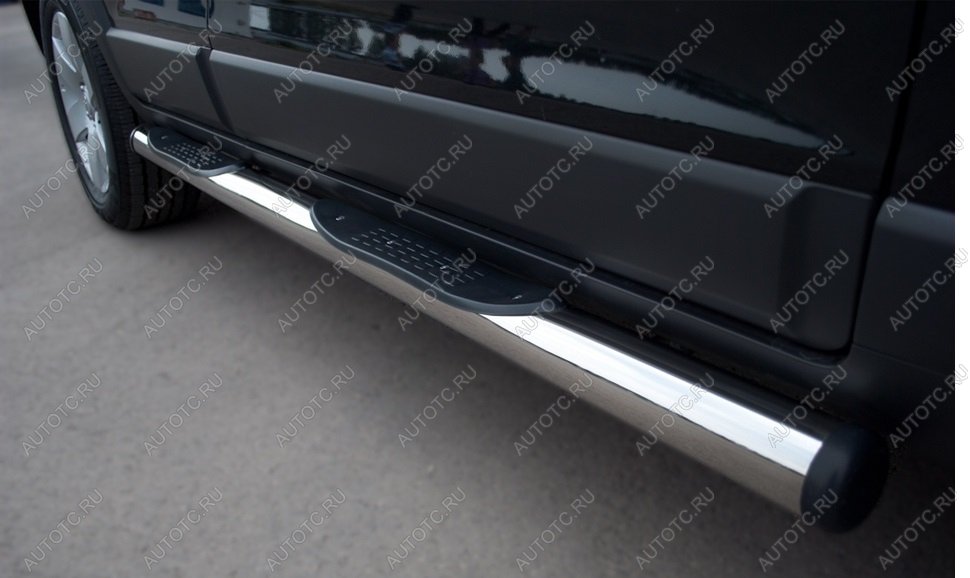 22 549 р. Пороги труба с накладками SLITKOFF  Chevrolet Tahoe  GMT900 (2006-2013) 5 дв. (d76 мм)  с доставкой в г. Майкоп