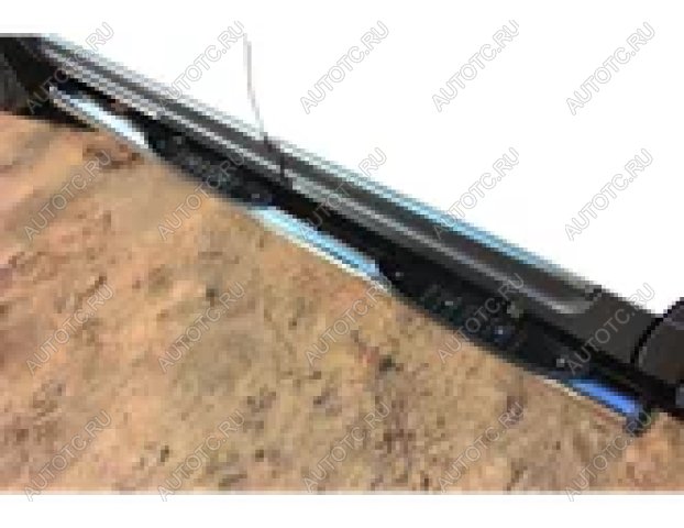 22 549 р. Пороги труба с накладкой SLITKOFF Ford Explorer U502 дорестайлинг (2010-2016) (d76 мм)  с доставкой в г. Майкоп