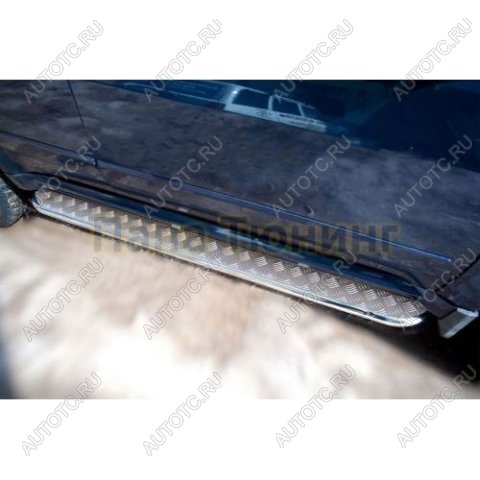 22 999 р. Пороги труба с листом SLITKOFF Honda CR-V RM1,RM3,RM4 рестайлинг (2014-2018) (Лист алюминиевый, профиль сталь)  с доставкой в г. Майкоп
