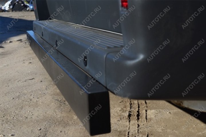 7 249 р. Защита заднего бампера d80x40чм (отбойник) Slitkoff Peugeot Boxer 250 (2006-2014) (нержавейка с полимерным покрытием в цвет черный)  с доставкой в г. Майкоп