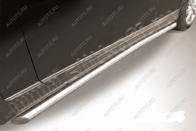 13 799 р. Защита порогов d42 Slitkoff  Toyota Land Cruiser Prado  J120 (2002-2009) (нержавейка, торцы - срез под 45 градусов)  с доставкой в г. Майкоп