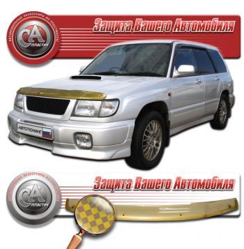 2 079 р.  Дефлектор капота CA-Plastiс  Honda Civic  FD (2005-2011) седан дорестайлинг, седан рестайлинг (серия Шелкография золото)  с доставкой в г. Майкоп. Увеличить фотографию 2