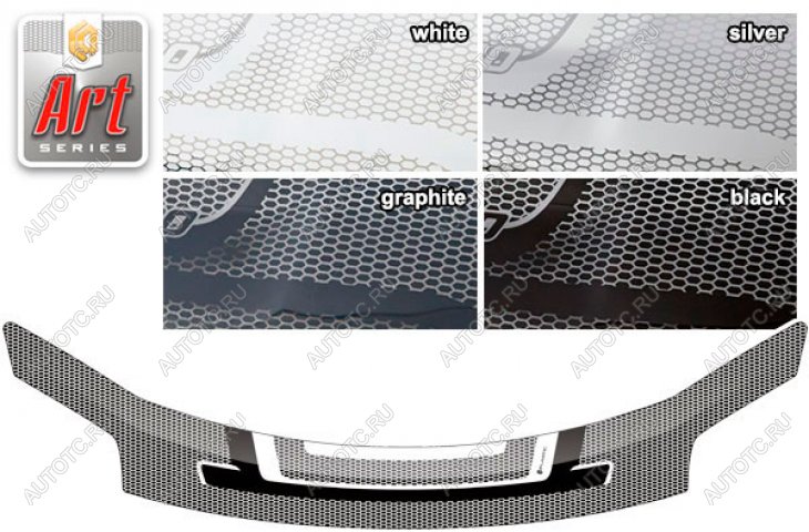 2 299 р. Дефлектор капота CA-Plastic  Toyota Sienta Dice (2011-2015) хэтчбек 5 дв. (серия Art графит )  с доставкой в г. Майкоп