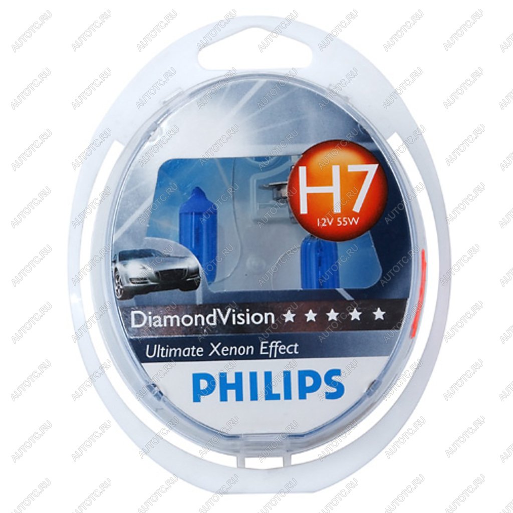 2 769 р. Лампа 12V H7 55W PX26d 5000K бокс (2шт.) Diamond Vision PHILIPS PHILIPS 12972dvs2  с доставкой в г. Майкоп