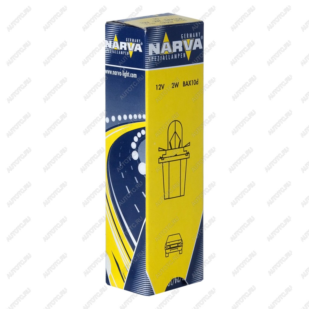 68 р. Лампа 12V 2W BAX8.5d2 зеленый патрон Plastic Base NARVA NARVA 170573000  с доставкой в г. Майкоп