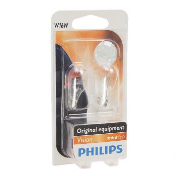 299 р. Лампа 12V W16W W2.1x9.5d блистер (2шт.) PHILIPS PHILIPS 12067b2  с доставкой в г. Майкоп. Увеличить фотографию 1