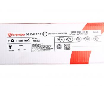 12 799 р. Диск тормозной AUDI A4,A8,Q7 (16-) задний (1шт.) BREMBO BREMBO 09d42411  с доставкой в г. Майкоп. Увеличить фотографию 6