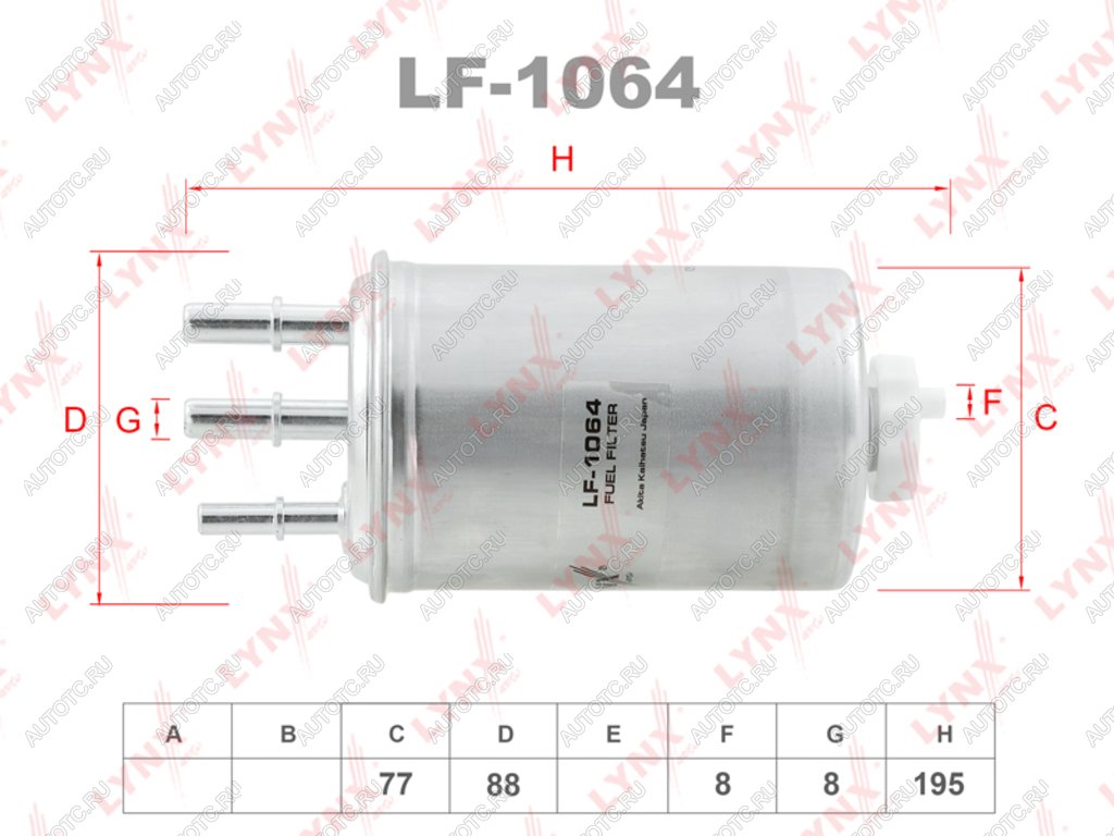 1 759 р. Фильтр топливный FORD Transit,Focus,Mondeo (1.8 2.0 TDI) HYUNDAI Terracan KIA Carnival LYNX LYNX lf1064  с доставкой в г. Майкоп