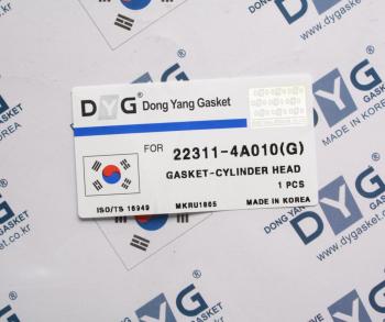 739 р. Прокладка головки блока HYUNDAI Porter 2 дв.D4CB t=0.95мм (G) DYG DYG 22311-4a010  с доставкой в г. Майкоп. Увеличить фотографию 3