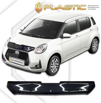 2 159 р. Дефлектор капота (рынок Японии) CA-Plastic Toyota Passo 3 рестайлинг (2018-2025) (серия Classic черный)  с доставкой в г. Майкоп. Увеличить фотографию 2