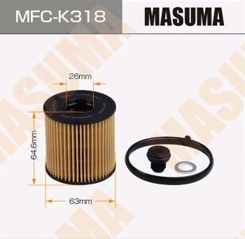 589 р. Фильтр масляный HYUNDAI Creta (21-),Elantra (20-),Tucson (21-) KIA Sportage (22-) (2.0) MASUMA MASUMA mfck318  с доставкой в г. Майкоп. Увеличить фотографию 1