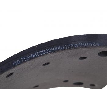 639 р. Накладка тормозной колодки SHAANXI передней нижняя (163х215мм,12 отверстий) OE SHACMAN 81502210540  с доставкой в г. Майкоп. Увеличить фотографию 3