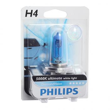 1 449 р. Лампа 12V H4 6055W P43t-38 5000K блистер (1шт.) Diamond Vision PHILIPS PHILIPS 12342dvb1  с доставкой в г. Майкоп. Увеличить фотографию 1