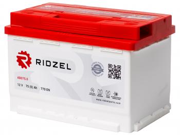 9 299 р. Аккумулятор RIDZEL 75Ач обратная полярность RIDZEL 6ст75(0) ab075.0  с доставкой в г. Майкоп. Увеличить фотографию 1