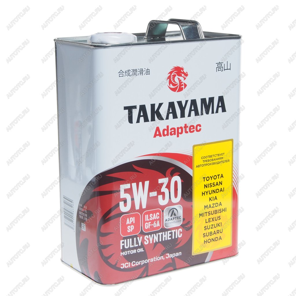2 689 р. Масло моторное Adaptec SPGF-6A 5W30 синт.4л TAKAYAMA TAKAYAMA 6056131  с доставкой в г. Майкоп