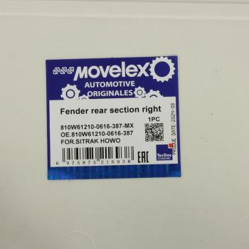 5 449 р. Крыло SITRAK HOWO T5G верхнее правое задняя часть (под покраску) MOVELEX MOVELEX 810w612100616387-mx  с доставкой в г. Майкоп. Увеличить фотографию 5