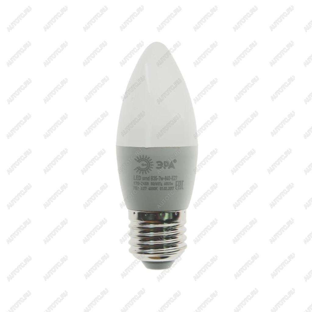 71 р. Лампа светодиодная E27 B35 7W (70W) 220V холодный ЭРА ЭРА led-smd-b35-7w-840-e27  с доставкой в г. Майкоп