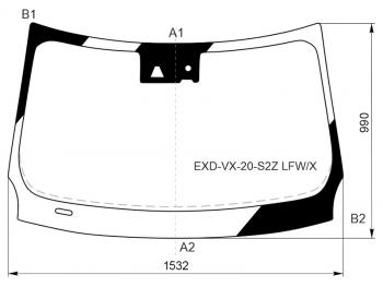 14 999 р. Стекло лобовое (Камера Датчик дождя) Exeed VX 20-24 XYG EXD-VX-20-S2Z LFW/X  с доставкой в г. Майкоп. Увеличить фотографию 1