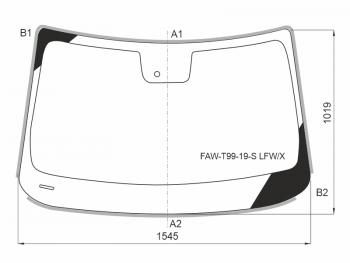 11 999 р. Стекло лобовое (Датчик дождя Молдинг) FAW Bestune T99 19- XYG FAW-T99-19-S LFW/X  с доставкой в г. Майкоп. Увеличить фотографию 1