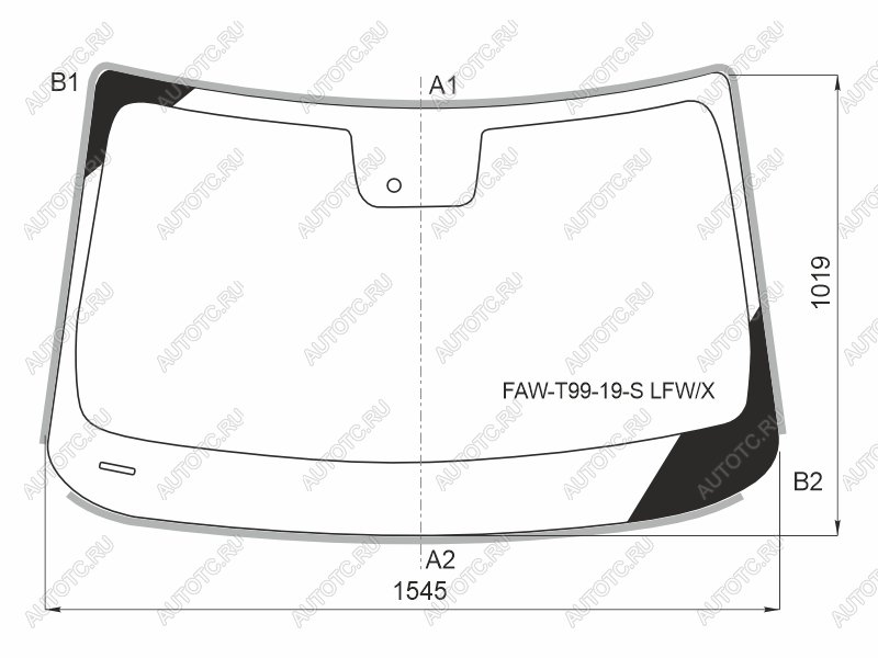 11 999 р. Стекло лобовое (Датчик дождя Молдинг) FAW Bestune T99 19- XYG FAW-T99-19-S LFW/X  с доставкой в г. Майкоп