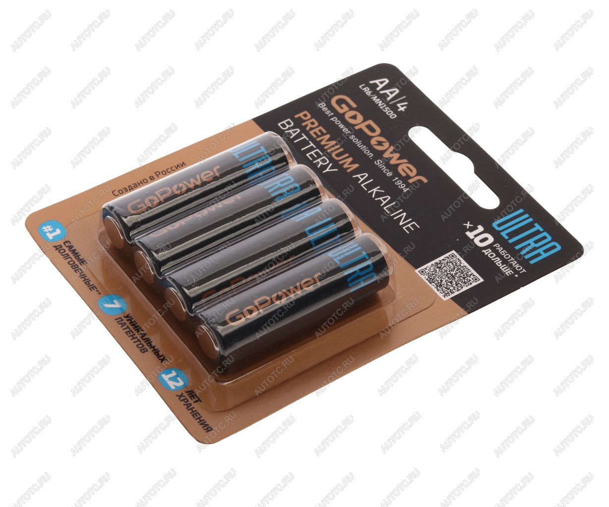 218 р. Батарейка AA LR6 1.5V блистер 4шт. Alkaline Ultra GOPOWER GOPOWER 00-00026394  с доставкой в г. Майкоп