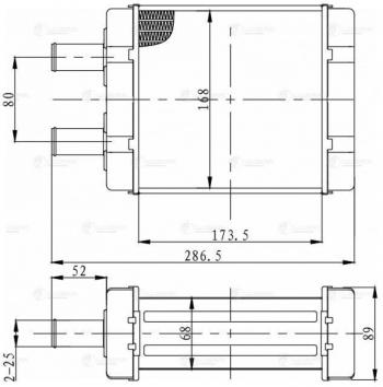 7 949 р. Радиатор отопителя МАЗ-Автобус (до 2007г.) алюминиевый LUZAR LUZAR lrh1202  с доставкой в г. Майкоп. Увеличить фотографию 3