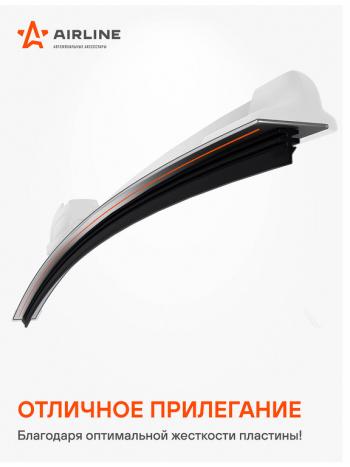 245 р. Щетка стеклоочистителя 360мм беcкаркасная (крепление крючок) AIRLINE AIRLINE awb-bkp-360  с доставкой в г. Майкоп. Увеличить фотографию 4