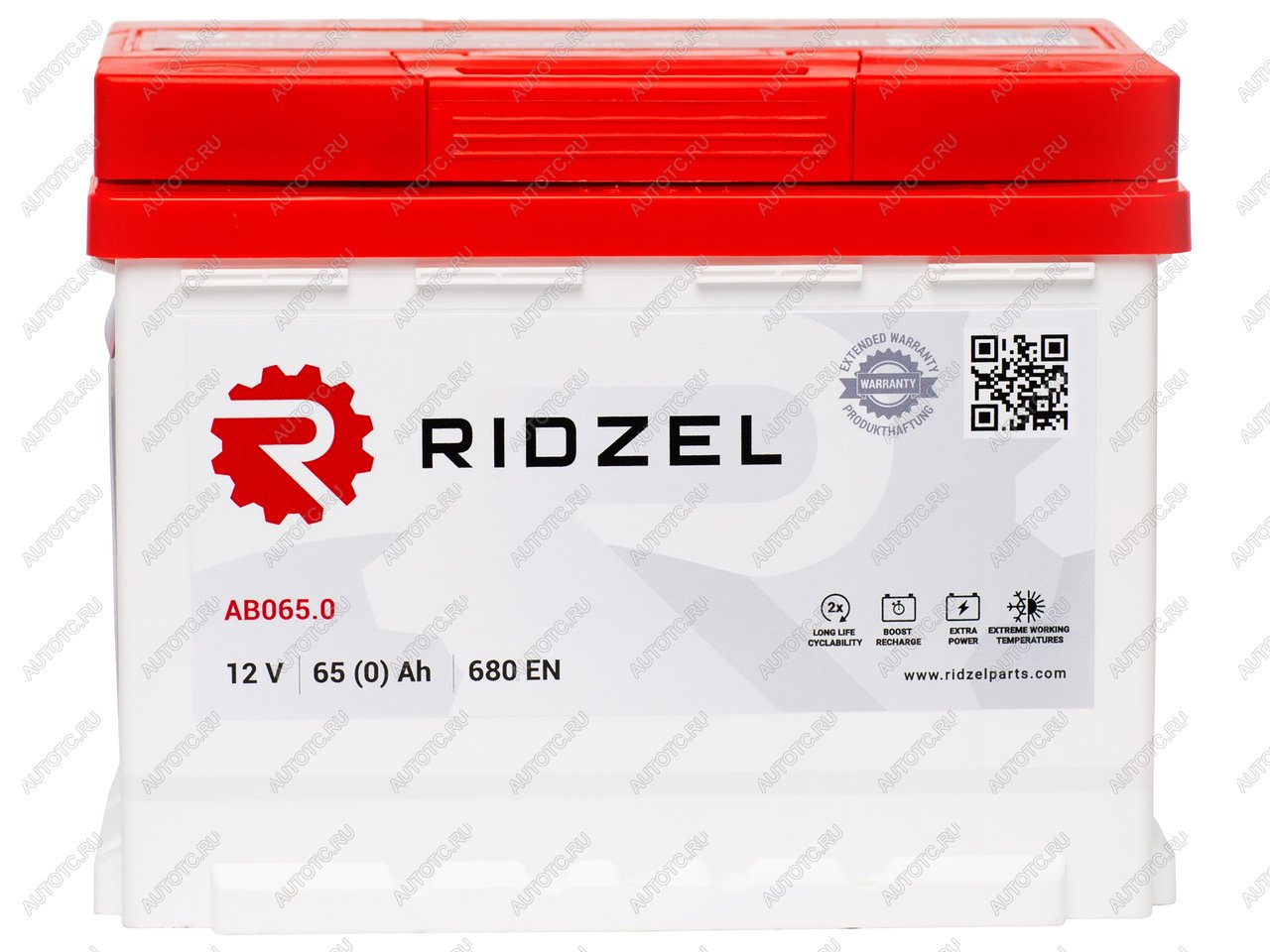 7 849 р. Аккумулятор RIDZEL 65Ач обратная полярность RIDZEL 6ст65(0) ab065.0  с доставкой в г. Майкоп