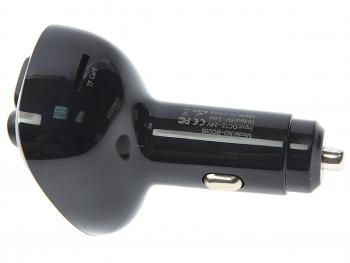 1 169 р. Устройство зарядное в прикуриватель с трансмиттером (bluetooth,hands free) черное XO XO bcc05 black  с доставкой в г. Майкоп. Увеличить фотографию 2