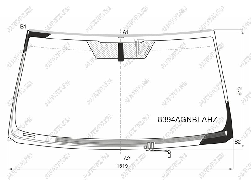 8 199 р. Стекло лобовое (Обогрев щеток Антенна Молдинг) Toyota Land Cruiser Prado (J150) 09-17 FUYAO 8394AGNBLAHZ  с доставкой в г. Майкоп