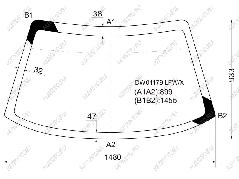 7 299 р. Стекло лобовое Dodge Neon 94-99 XYG DW01179 LFW/X  с доставкой в г. Майкоп