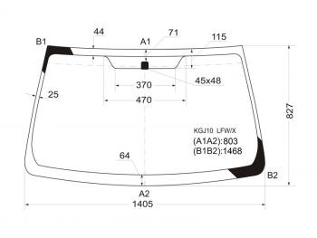 12 649 р. Стекло лобовое Toyota iQ 08-16 XYG KGJ10 LFW/X  с доставкой в г. Майкоп. Увеличить фотографию 1
