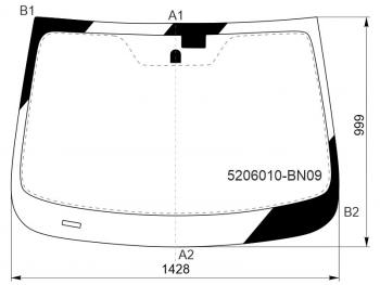 6 899 р. Стекло лобовое (Антенна) Changan Eado Plus 19- FUYAO 5206010-BN09  с доставкой в г. Майкоп. Увеличить фотографию 1